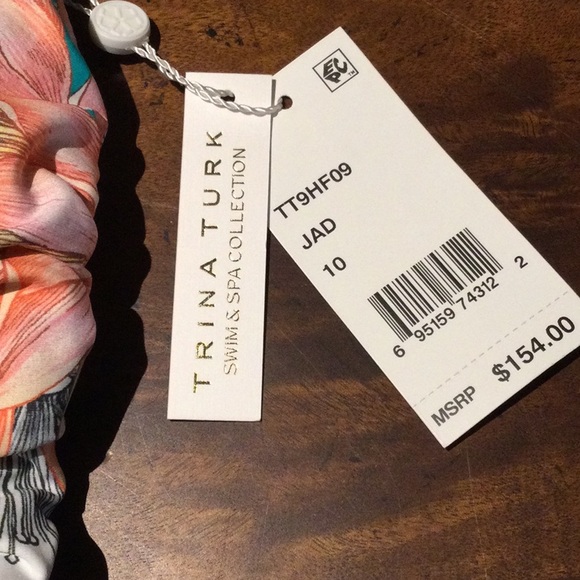 NWT $154 TRINA TURK SHANGRI LA US 10 ONE PIECE - Picture 3 of 14